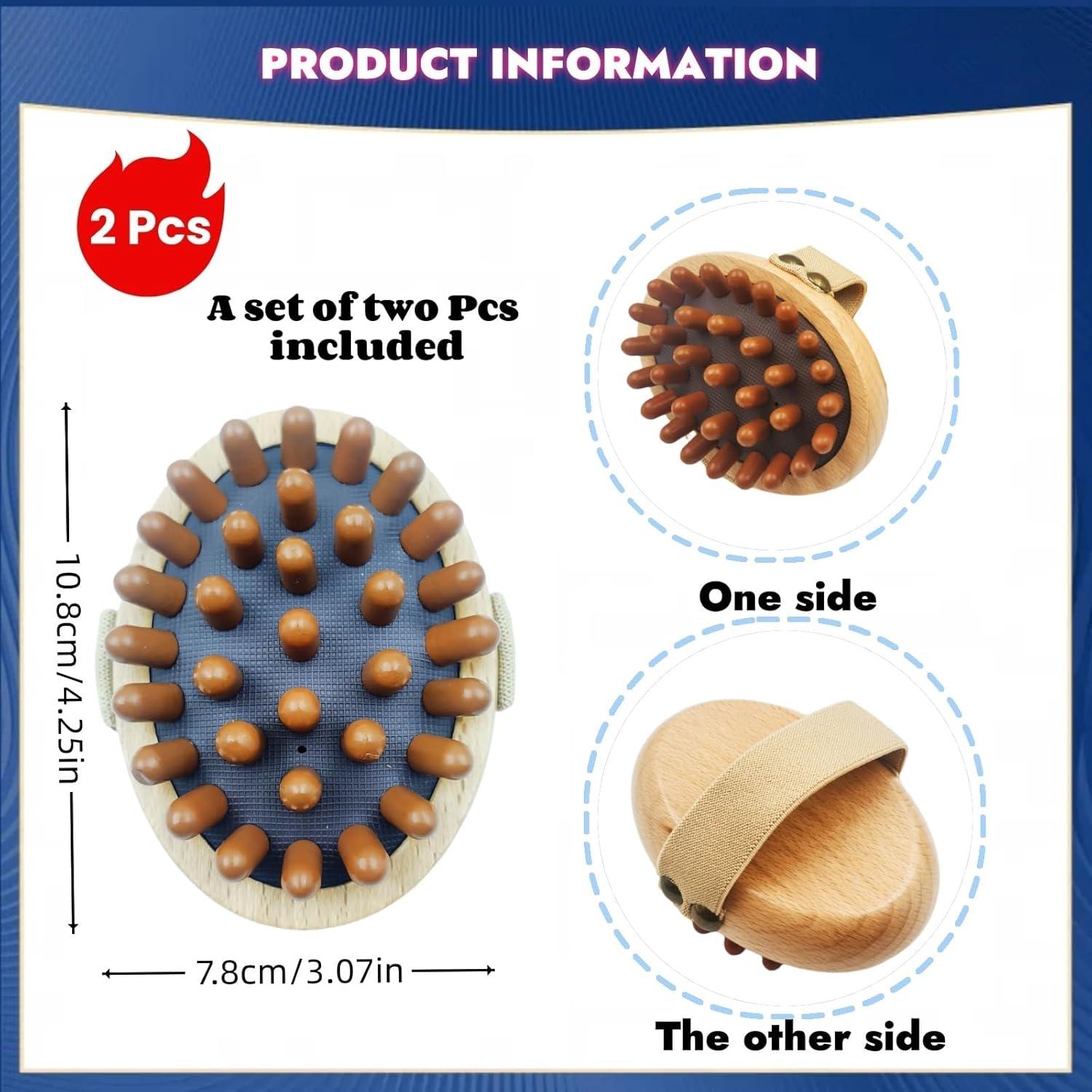 Juego de 2 Peines de Madera TIKIYOUN para Masaje y Gua Sha