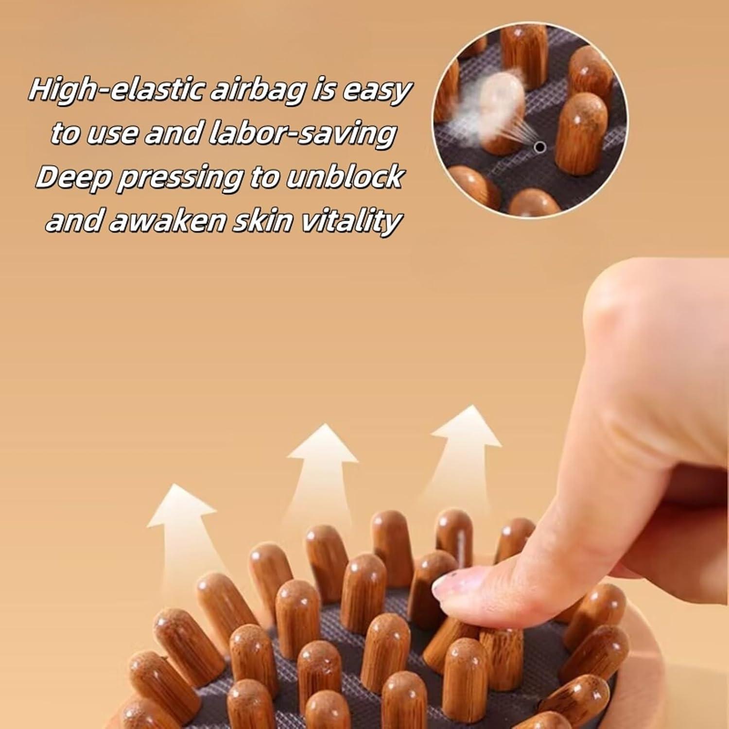 Juego de 2 Peines de Madera TIKIYOUN para Masaje y Gua Sha