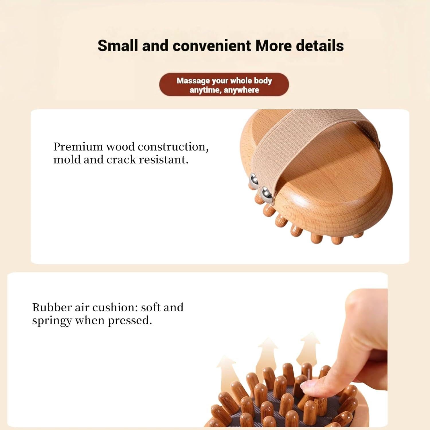 Juego de 2 Peines de Madera TIKIYOUN para Masaje y Gua Sha