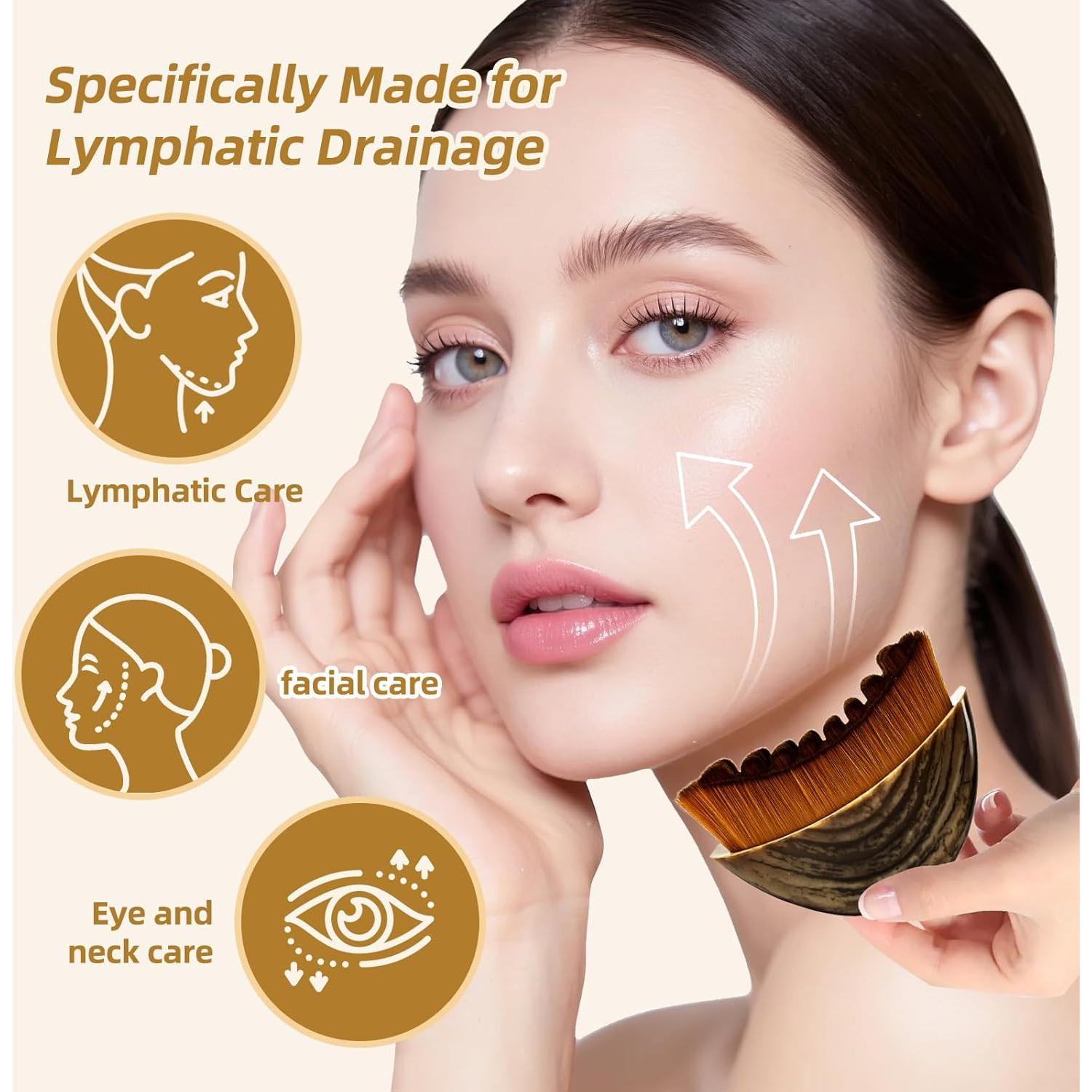 Cepillo Facial Drenaje Linfático LCNEGB - Cuidado Spa en Casa