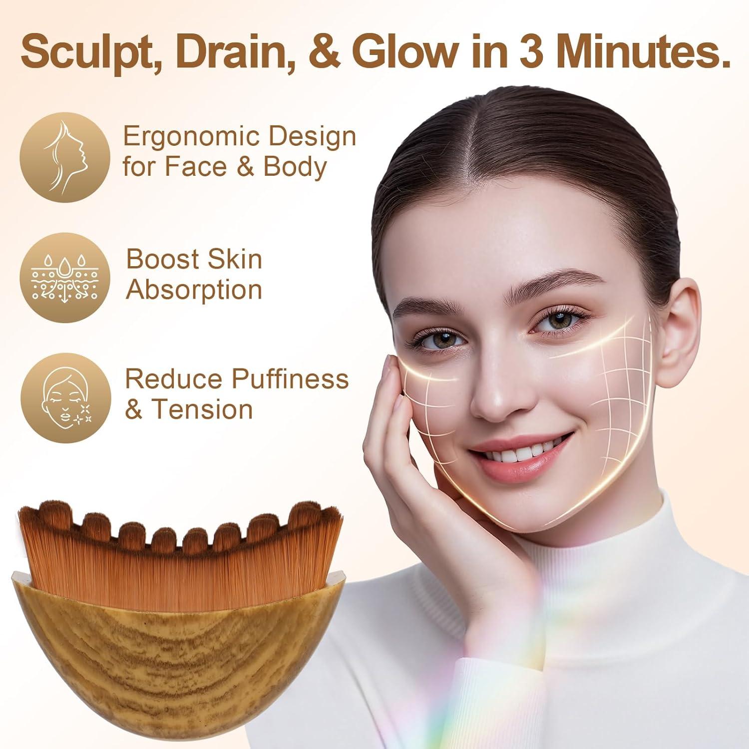 Cepillo Linfático DAXUNXUN para Cara y Cuerpo - Masajeador Ergonómico