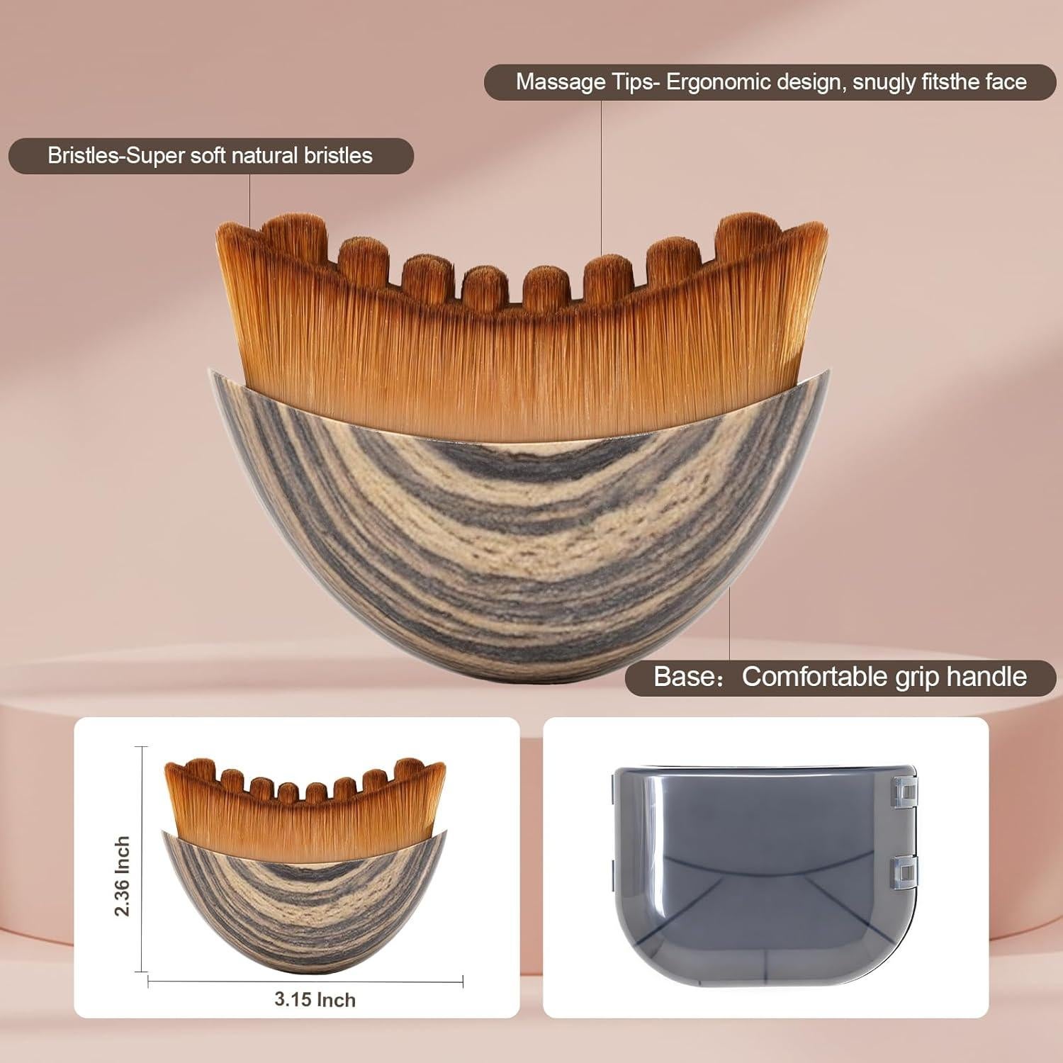 Cepillo Facial Ergonómico Neweak para Drenaje Linfático 8.6cm