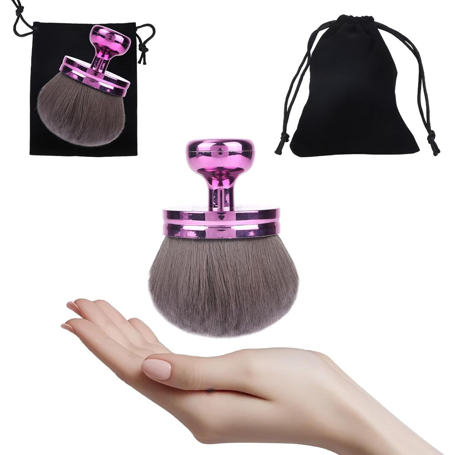 Brocha de Maquillaje Corporal Extra Grande Tinoaly 6.5cm Púrpura