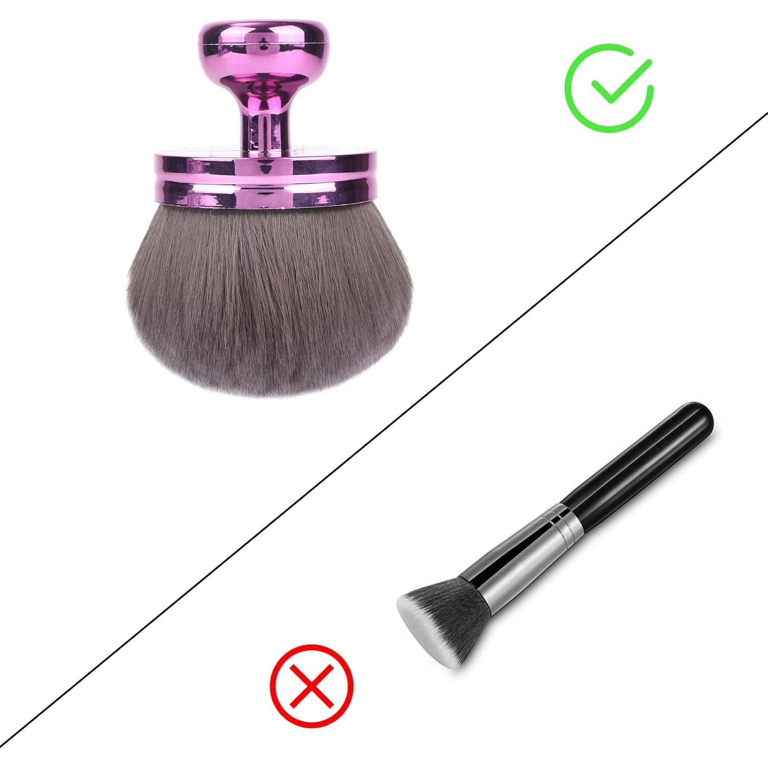 Brocha de Maquillaje Corporal Extra Grande Tinoaly 6.5cm Púrpura