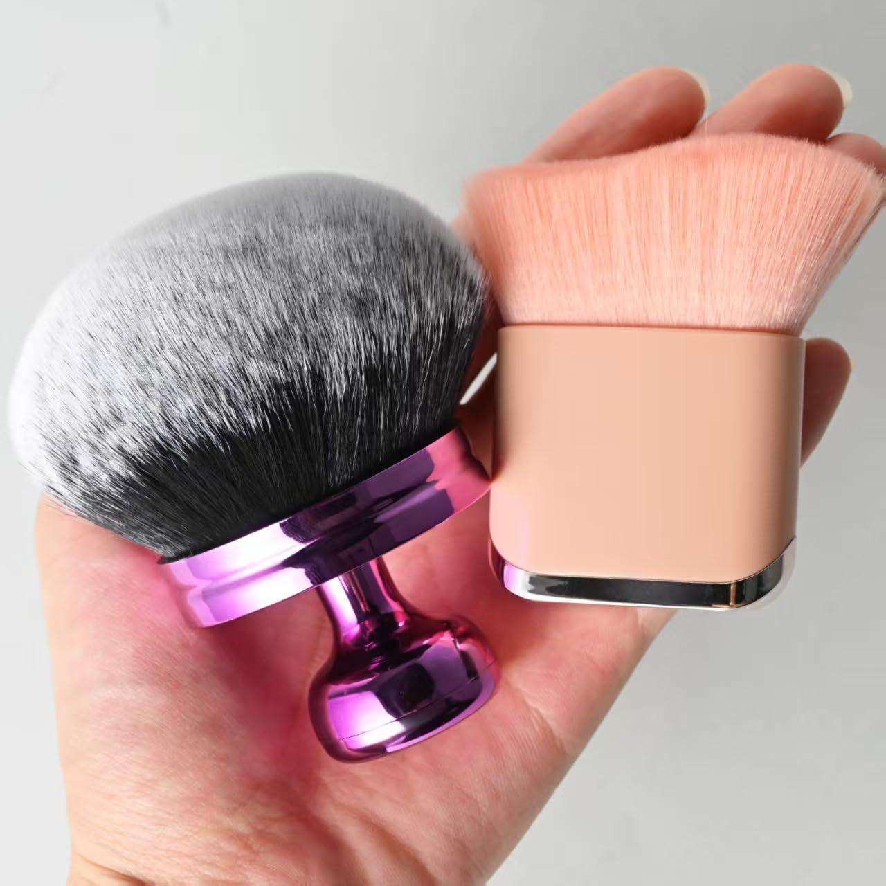 Set de Brochas de Maquillaje Kabuki ZIG1 - 2 Piezas Suaves