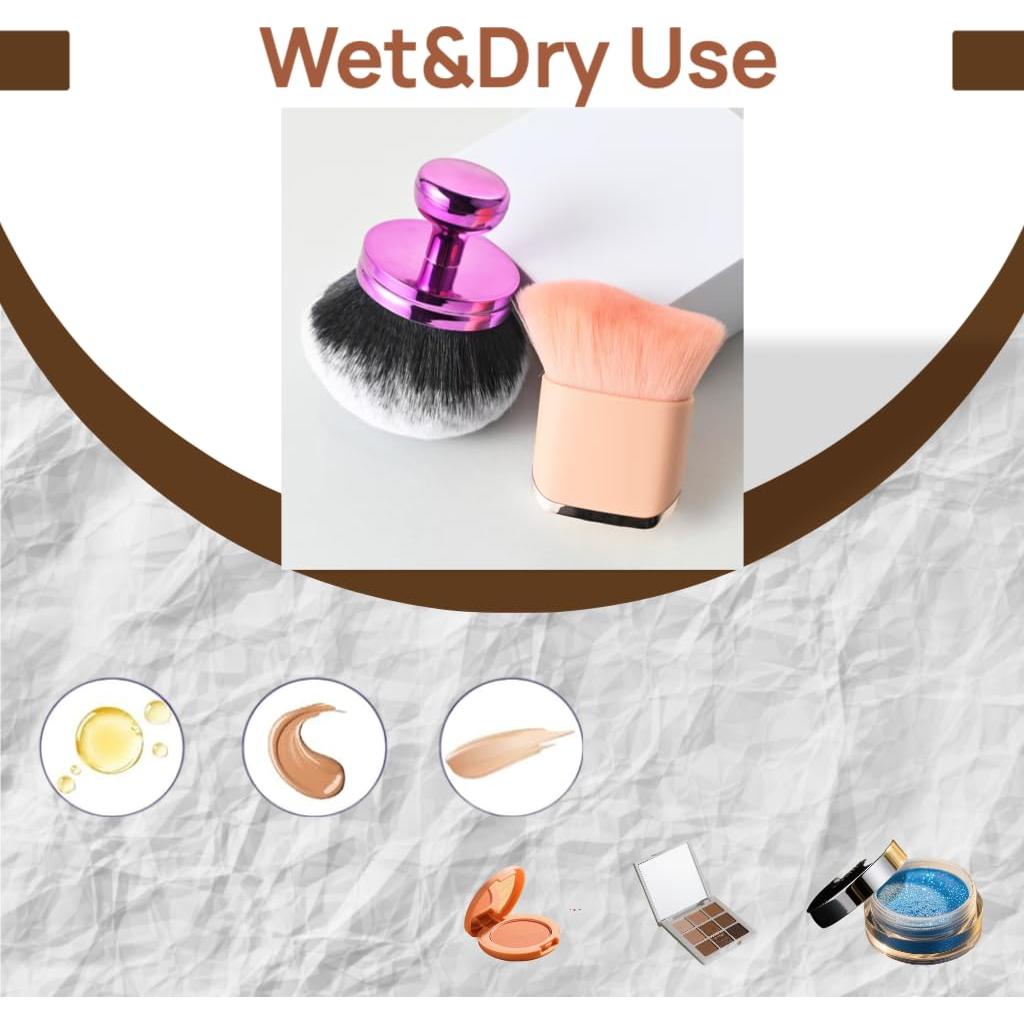 Set de Brochas de Maquillaje Kabuki ZIG1 - 2 Piezas Suaves