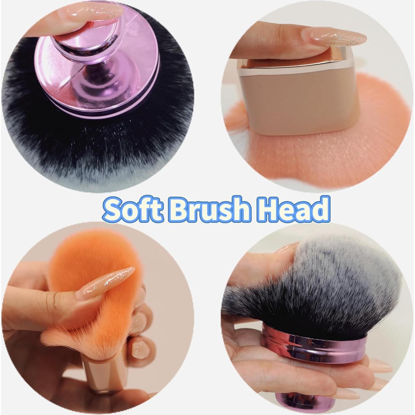 Set de Brochas de Maquillaje Kabuki ZIG1 - 2 Piezas Suaves