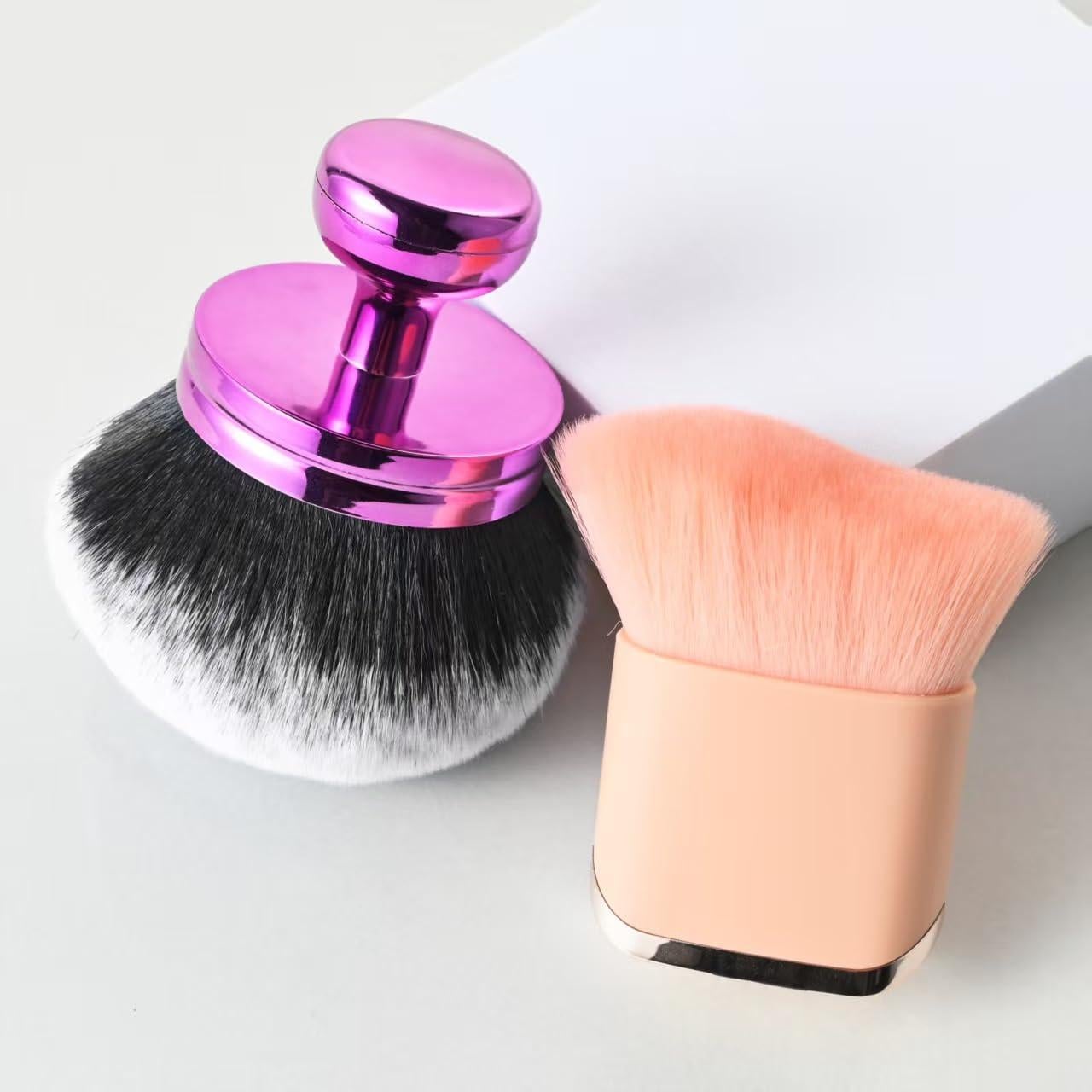 Set de Brochas de Maquillaje Kabuki ZIG1 - 2 Piezas Suaves