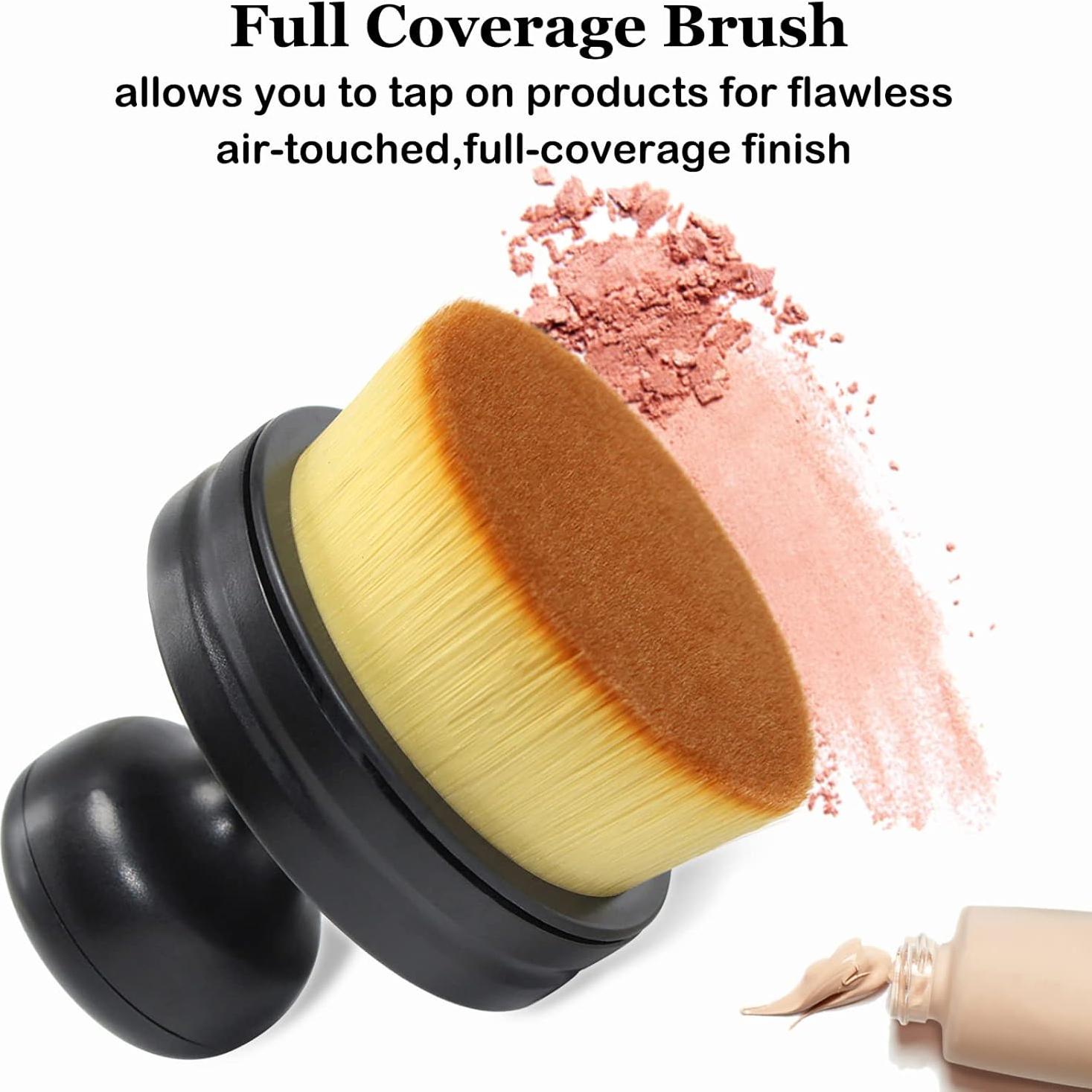 Brocha de Maquillaje Kabuki Falliny - Cobertura Completa Portátil