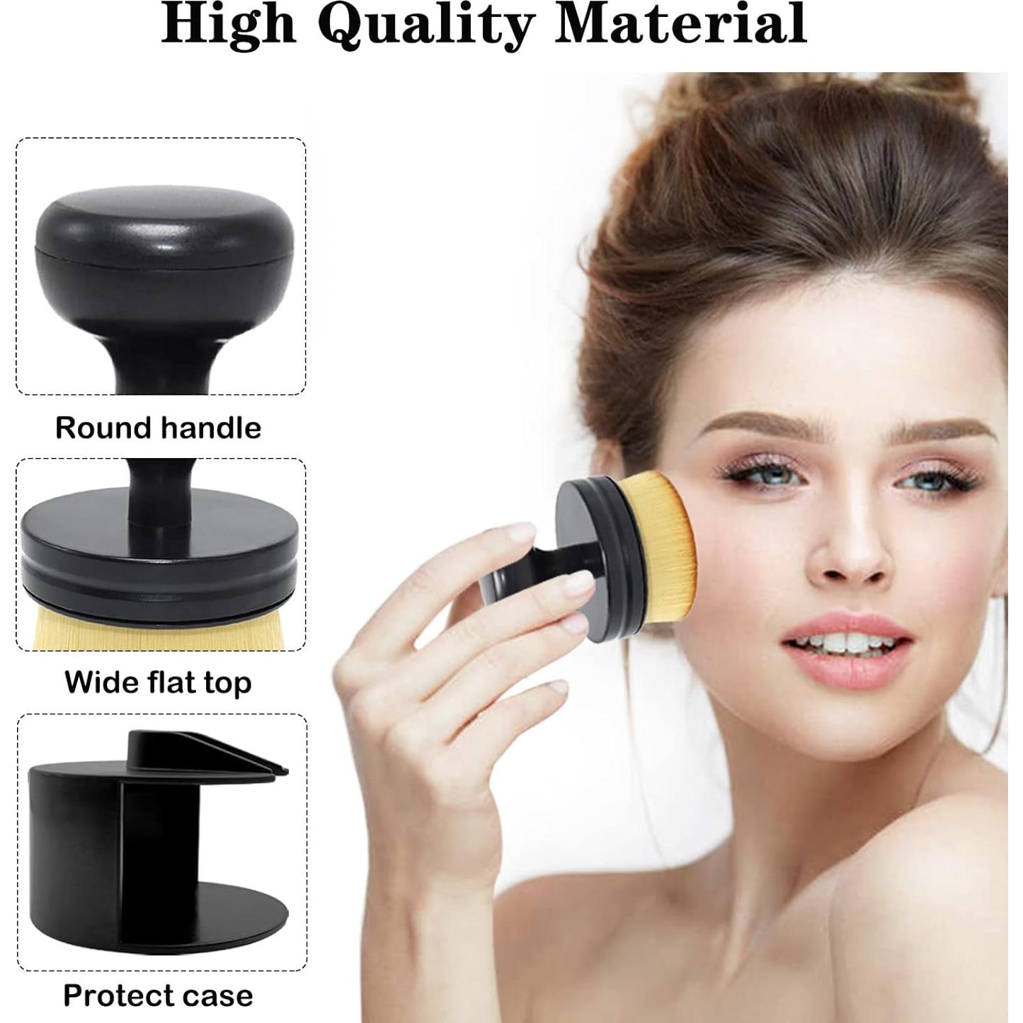 Brocha de Maquillaje Kabuki Falliny - Cobertura Completa Portátil