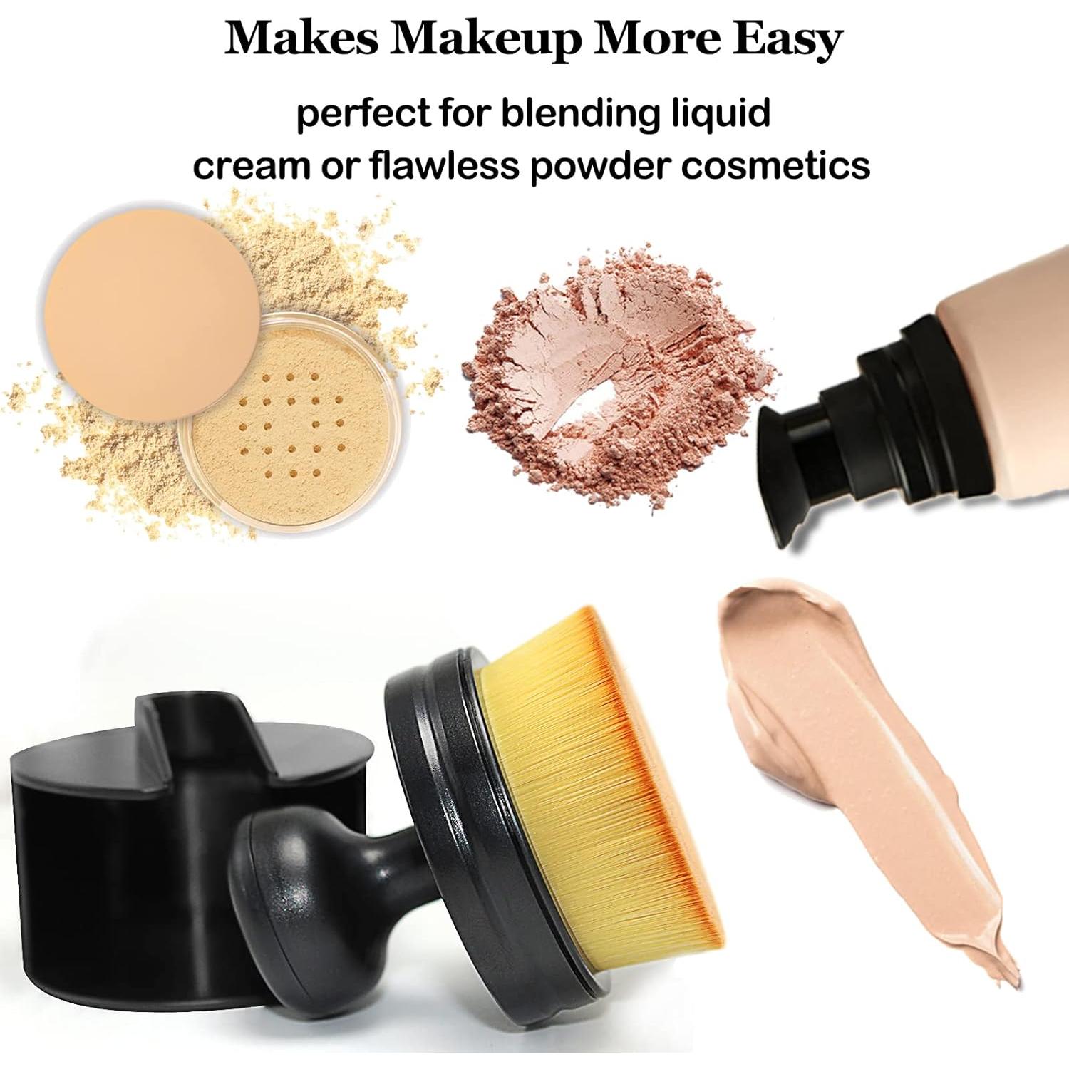 Brocha de Maquillaje Kabuki Falliny - Cobertura Completa Portátil