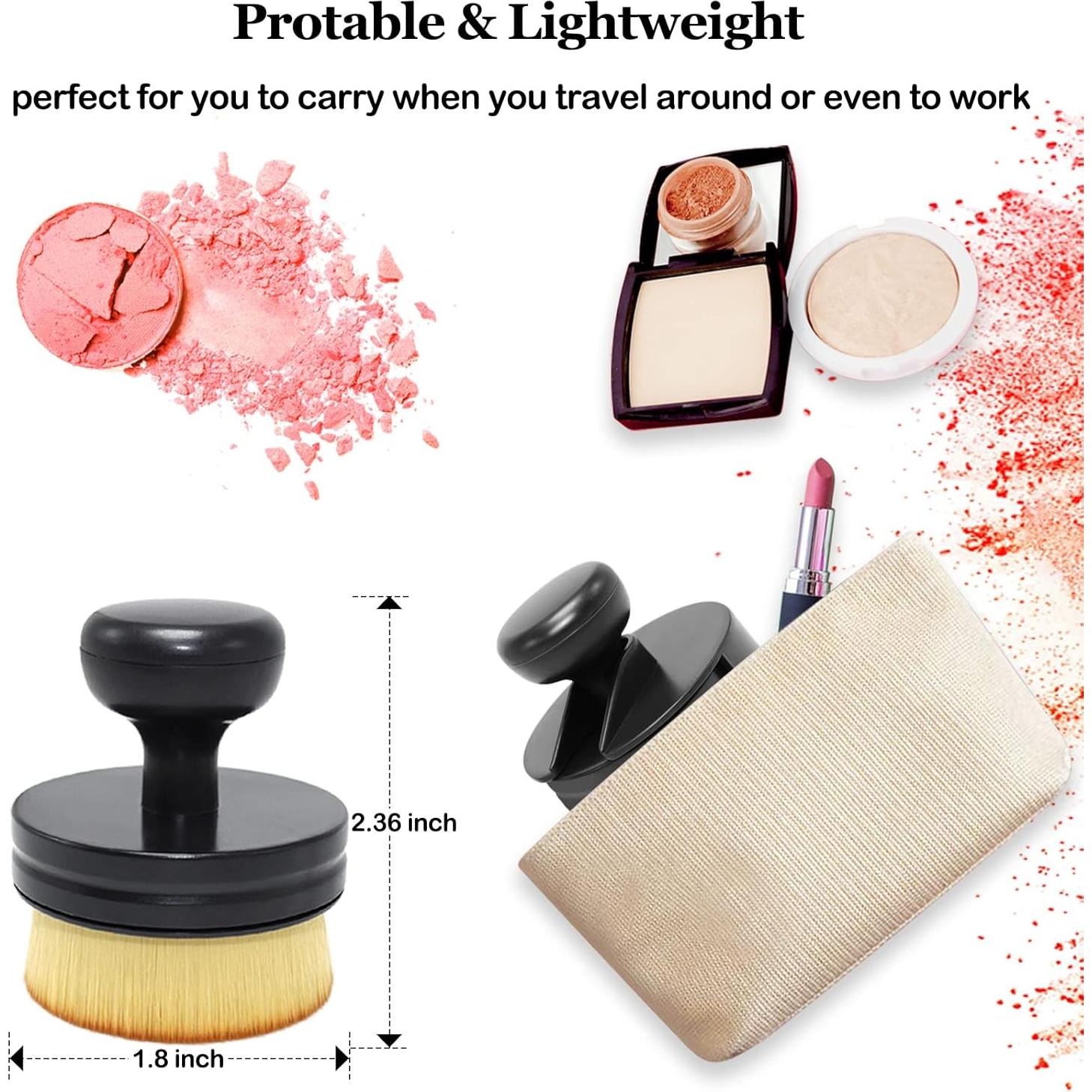 Brocha de Maquillaje Kabuki Falliny - Cobertura Completa Portátil