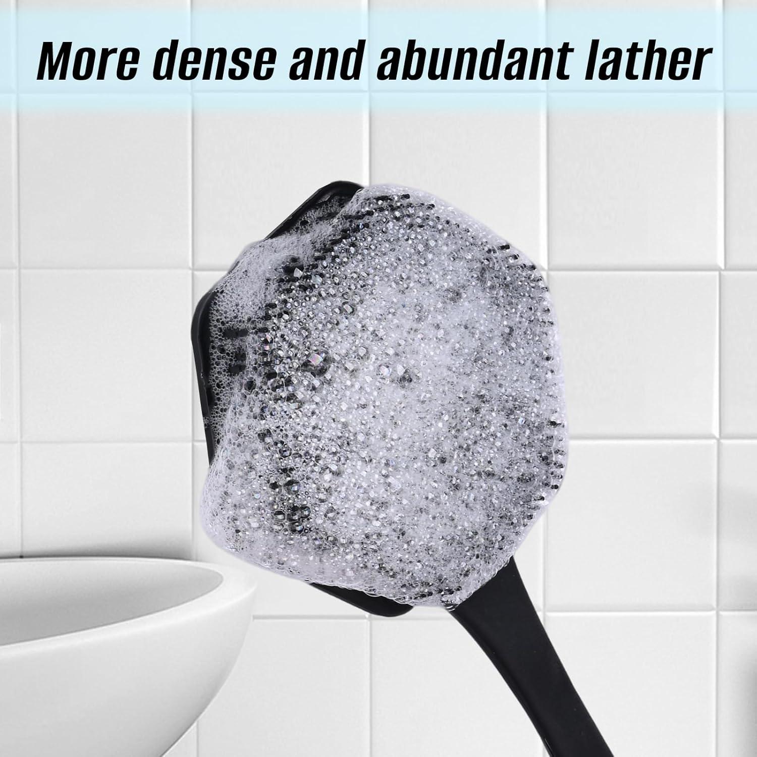 Cepillo de Ducha Jedroc con Mango Largo y Cerdas de Silicona - 2 Pack