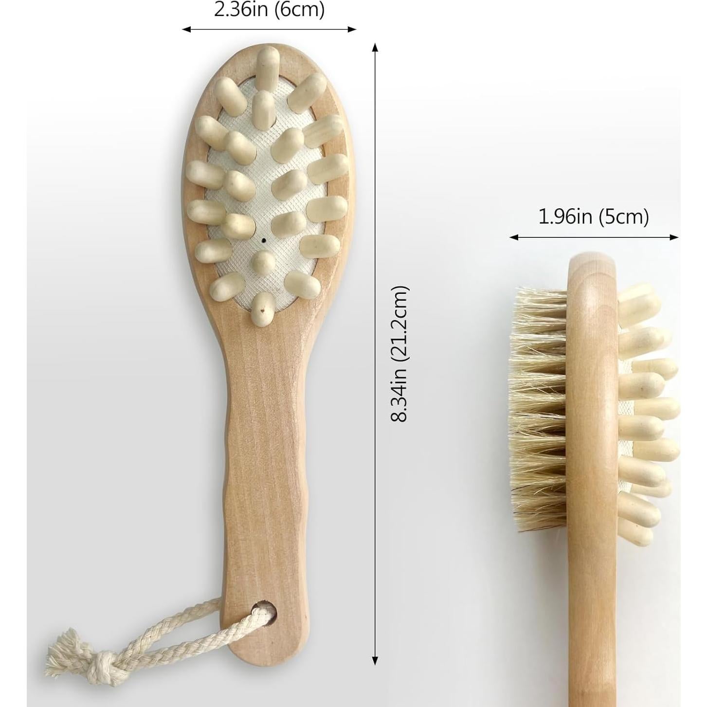 Cepillo Corporal Seco Jaasuee para Drenaje Linfático y Celulitis