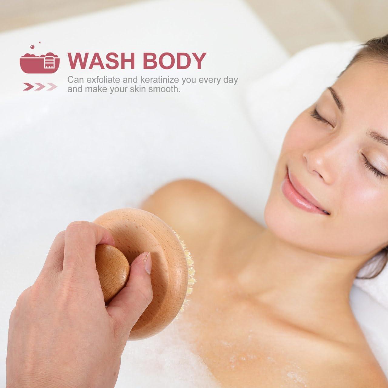 Cepillo de Baño de Madera Beatifufu - Exfoliante Corporal 9.5cm