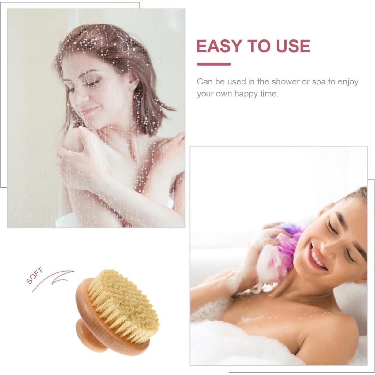 Cepillo de Baño de Madera Beatifufu - Exfoliante Corporal 9.5cm