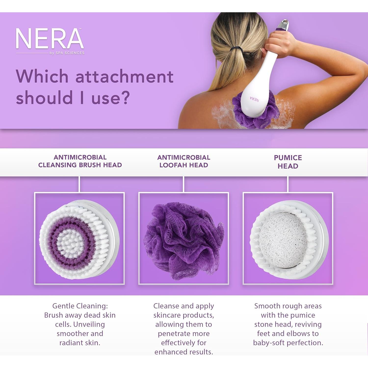 Cepillo de Ducha Spa Sciences NERA 3 en 1 - Exfoliación y Masaje