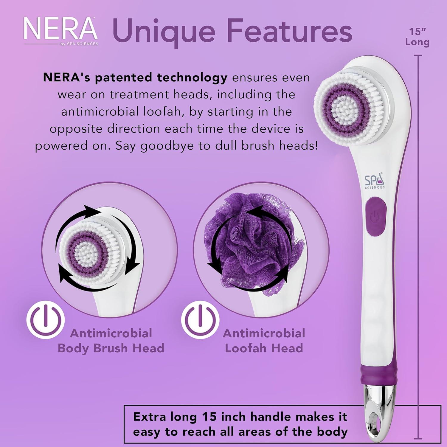 Cepillo de Ducha Spa Sciences NERA 3 en 1 - Exfoliación y Masaje