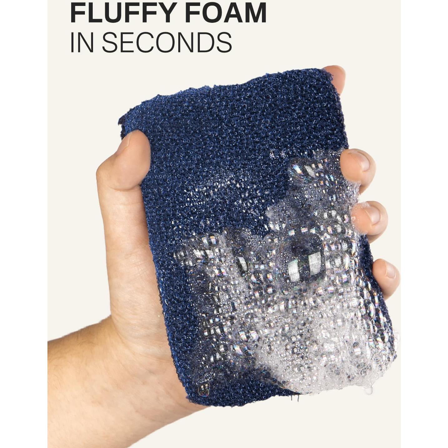 Esponja Exfoliante Corporal Yiclick Azul 2 Piezas 15x11.4cm