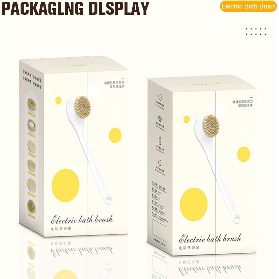 Cepillo Corporal Eléctrico Keding con 6 Cabezas y Mango Largo