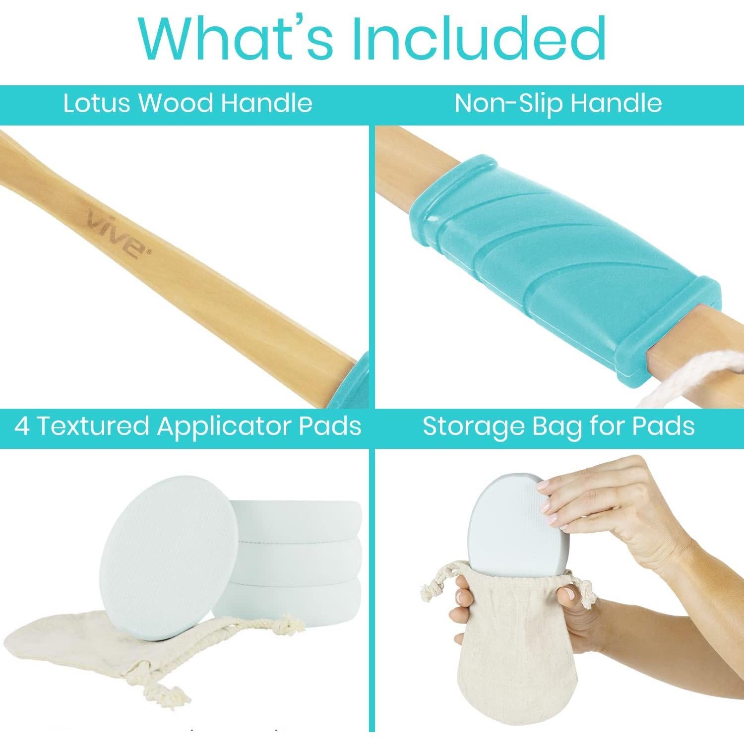 Aplicador de Loción Vive para Espalda y Pies 44.5 cm - Mango Largo Antideslizante