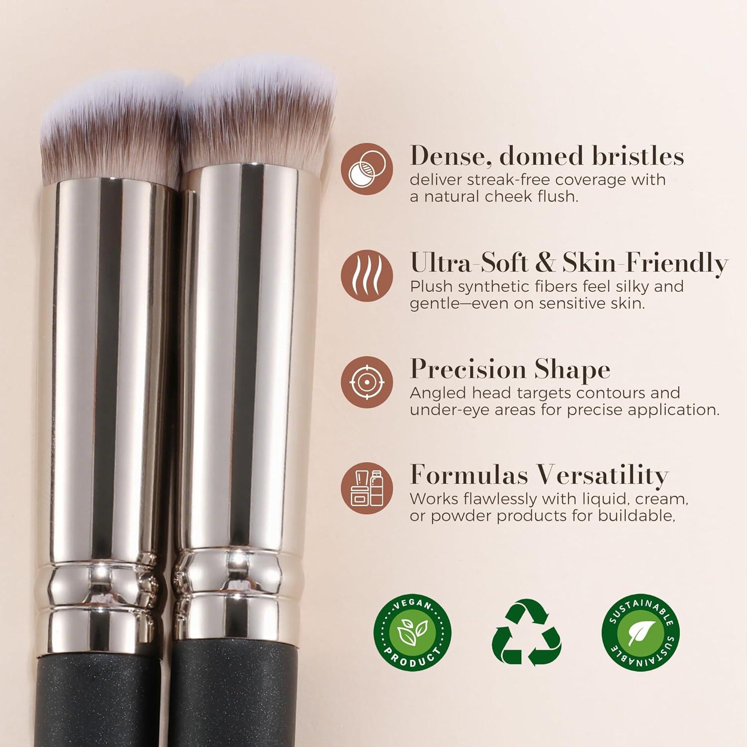 Brocha de Corrector Angulada MOGILAN 270 con Tapa - Precisión