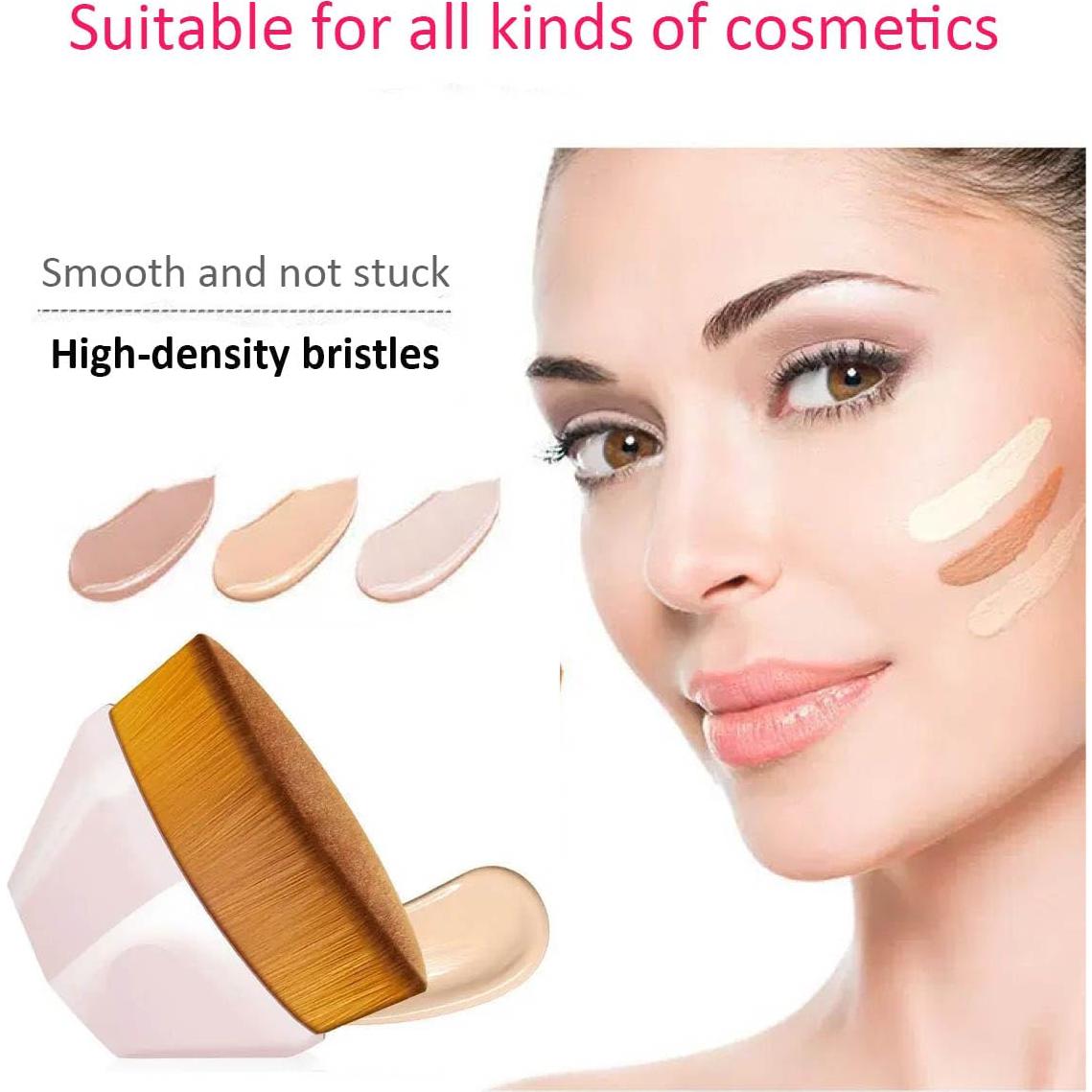 Brocha de Maquillaje Profesional Kabuki BSJ ASNI Rosa 2PCS