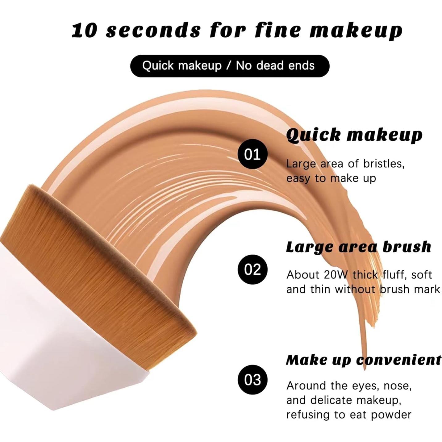 Brocha de Maquillaje Profesional Kabuki BSJ ASNI Rosa 2PCS