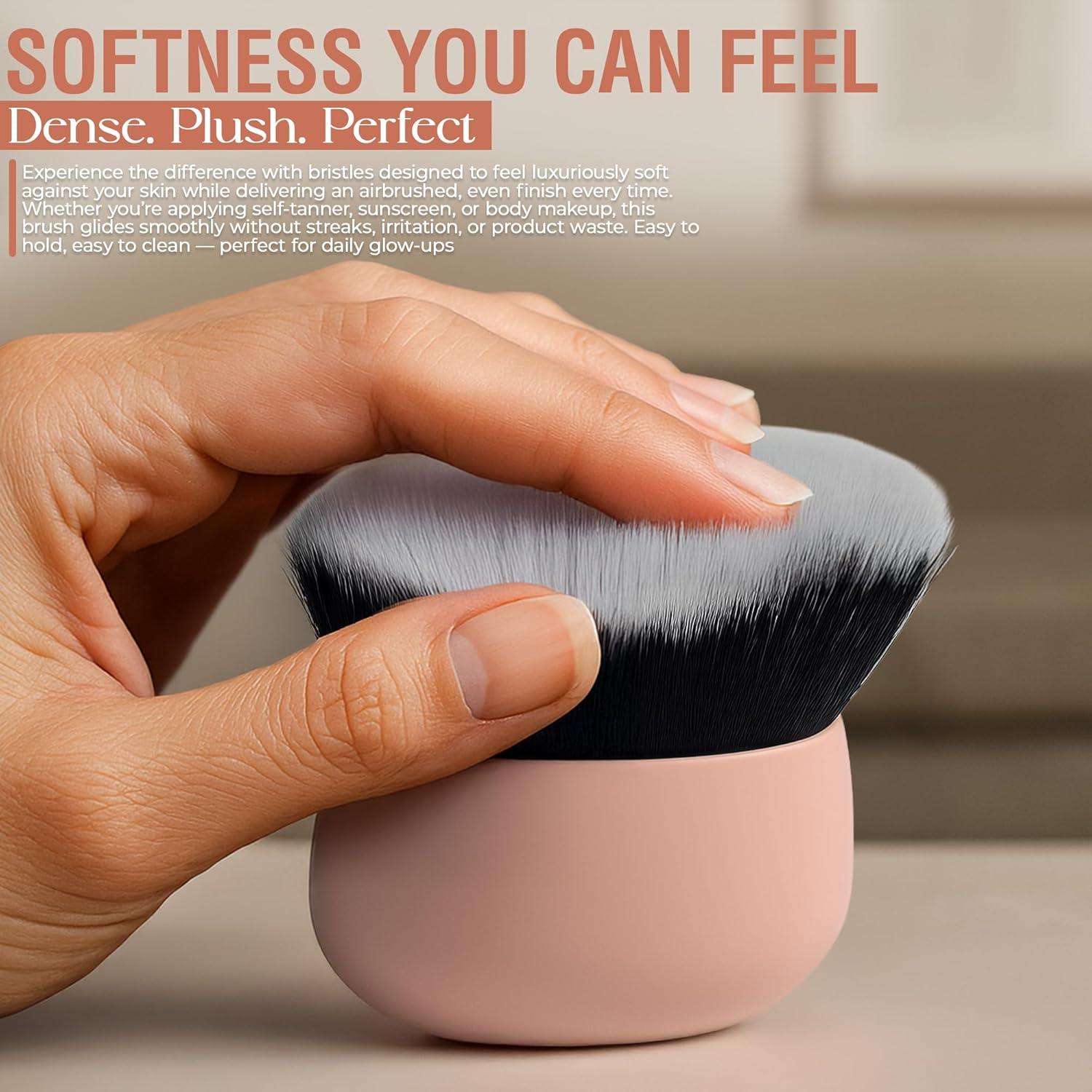 Set de 2 Brochas de Maquillaje Corporal Belma3se con Bolsa