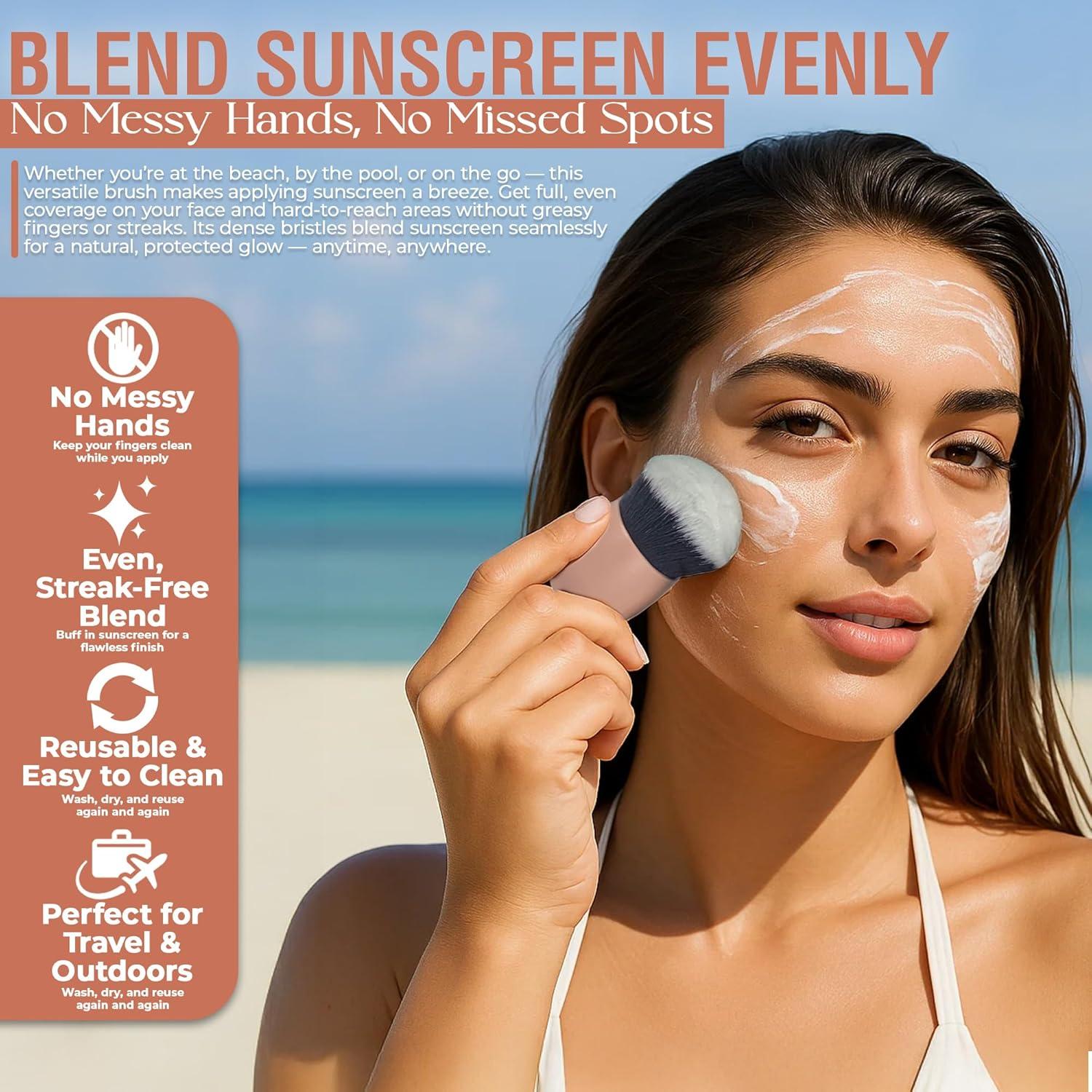 Set de 2 Brochas de Maquillaje Corporal Belma3se con Bolsa