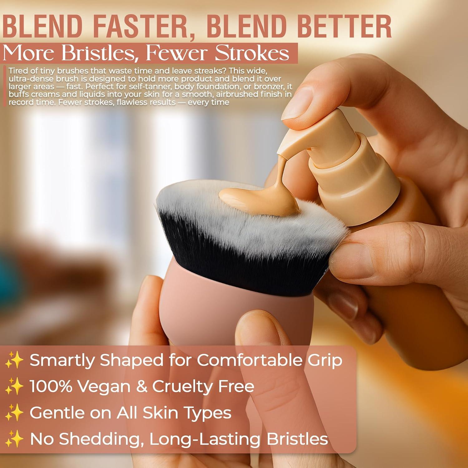 Set de 2 Brochas de Maquillaje Corporal Belma3se con Bolsa