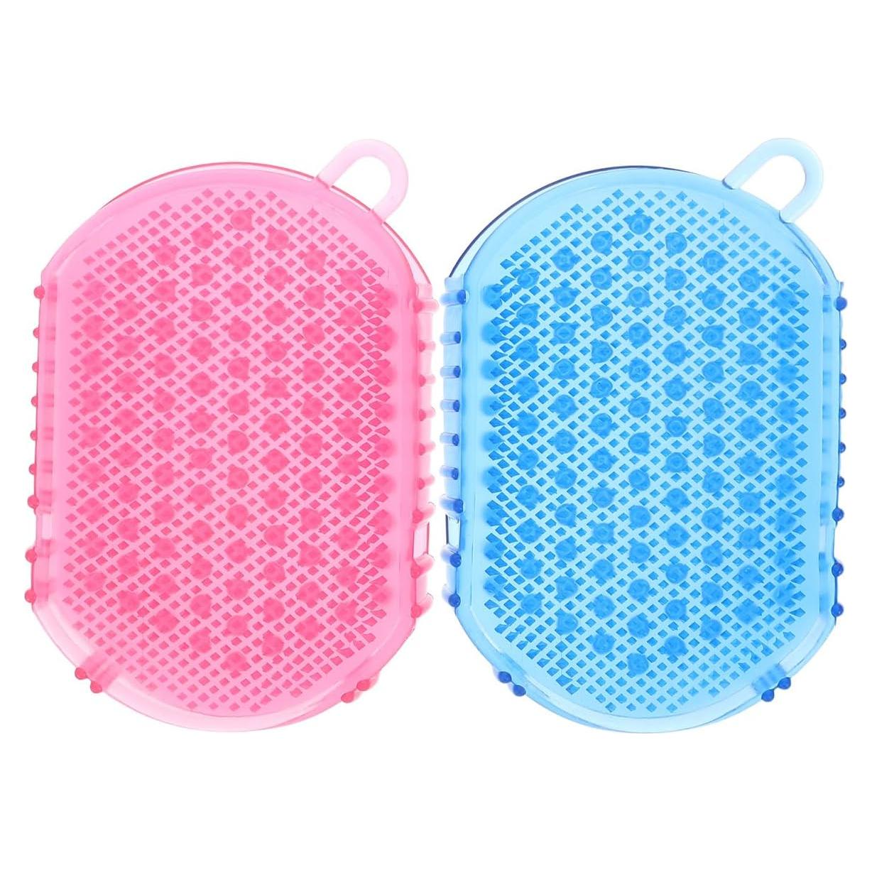 Guantes de Masaje de Silicona Healifty 2 Pcs Exfoliantes PVC