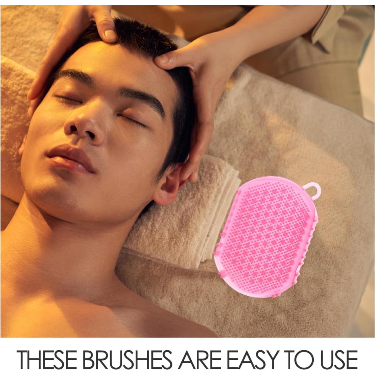 Guantes de Masaje de Silicona Healifty 2 Pcs Exfoliantes PVC