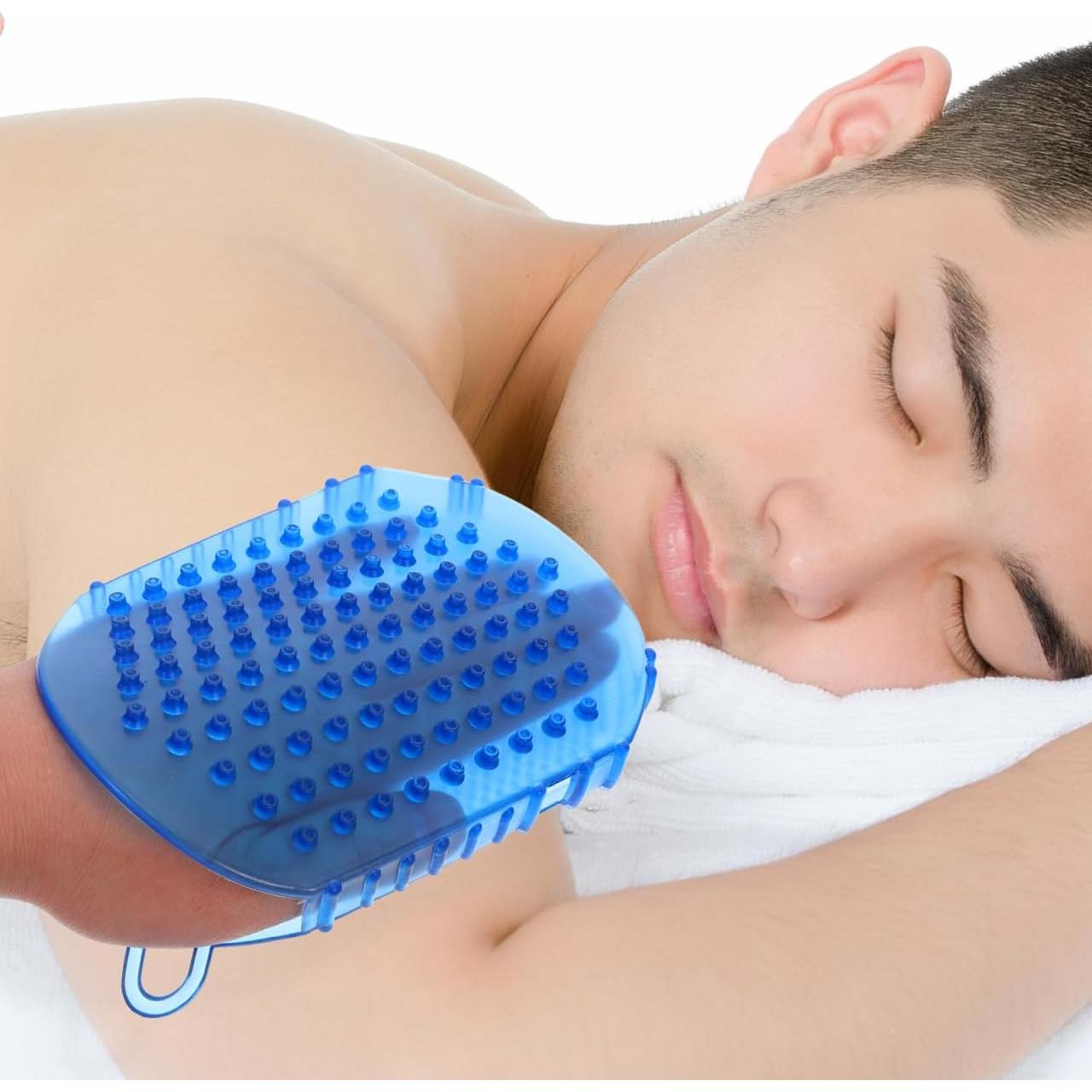 Guantes de Masaje de Silicona Healifty 2 Pcs Exfoliantes PVC