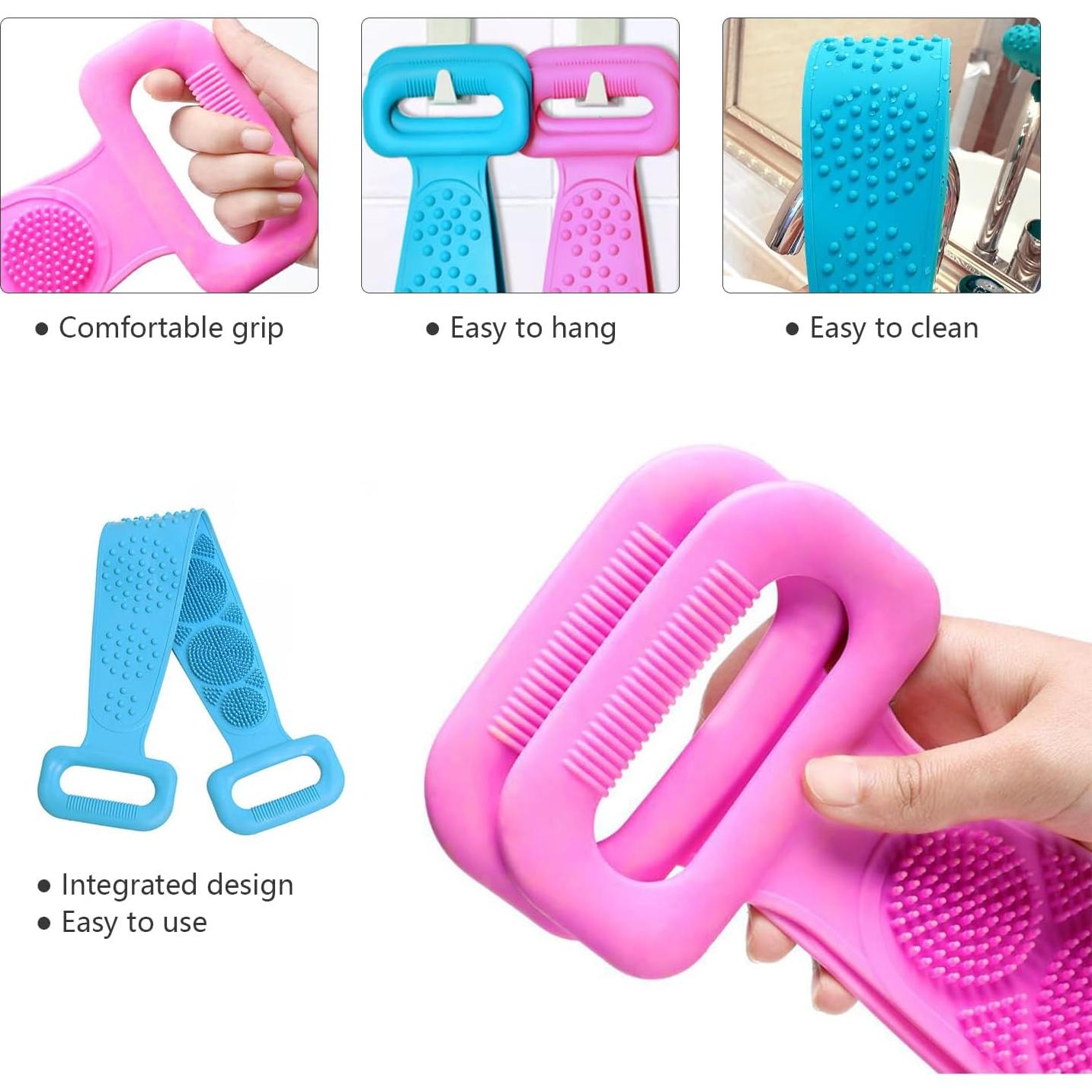 Esfregador de Espalda de Silicona ICSTM 69.85 cm Doble Cara