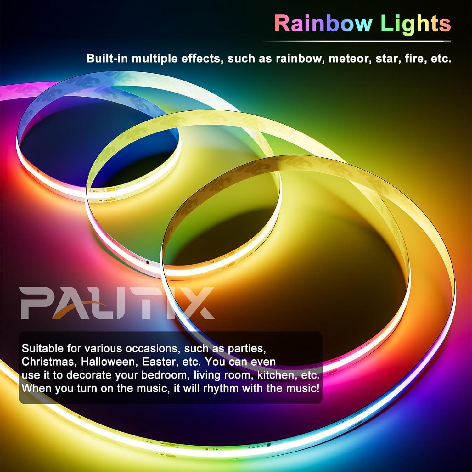 Tira LED PAUTIX RGB Smart IC COB 10m Direccionable Multicolor