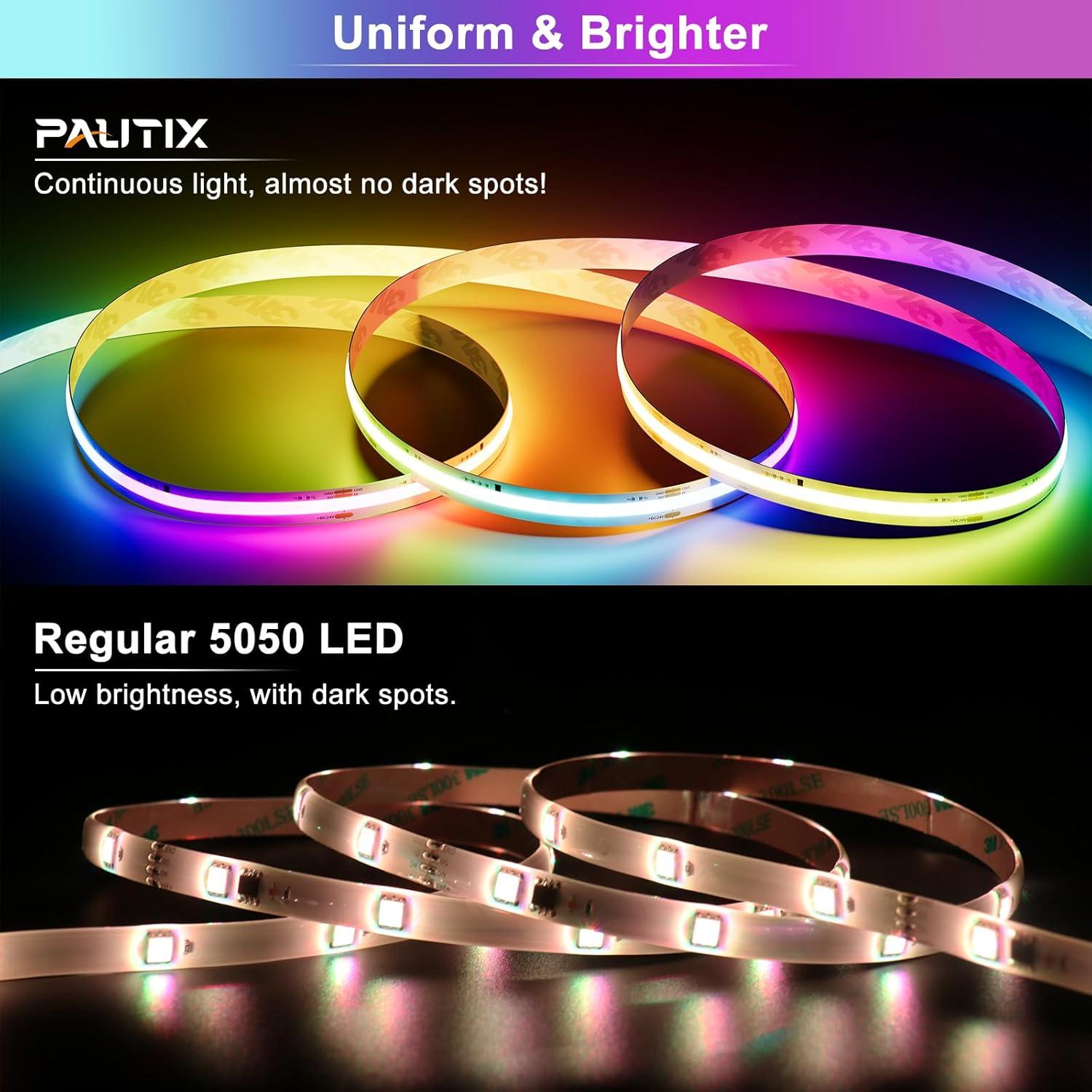 Tira LED PAUTIX RGB Smart IC COB 10m Direccionable Multicolor