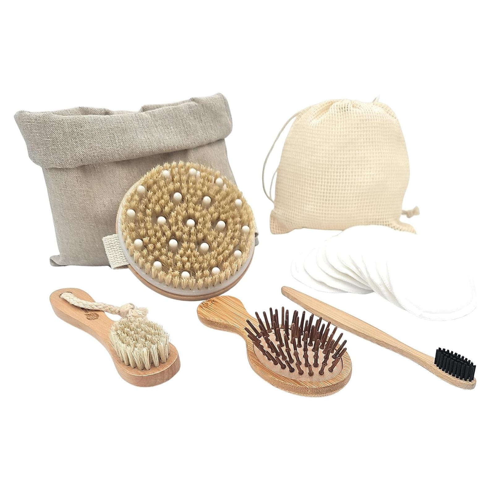 Set de Cuidado Personal Ecológico MarNature - 7 Piezas de Bambú