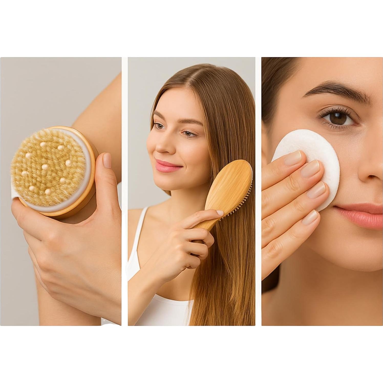 Set de Cuidado Personal Ecológico MarNature - 7 Piezas de Bambú