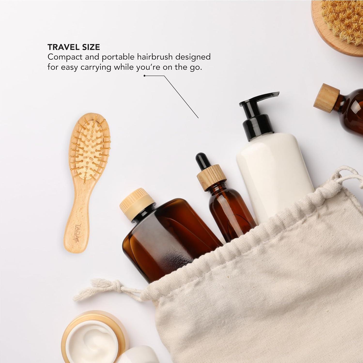 Cepillo de Pelo de Bambú TADA Belleza Natural Mini 19cm