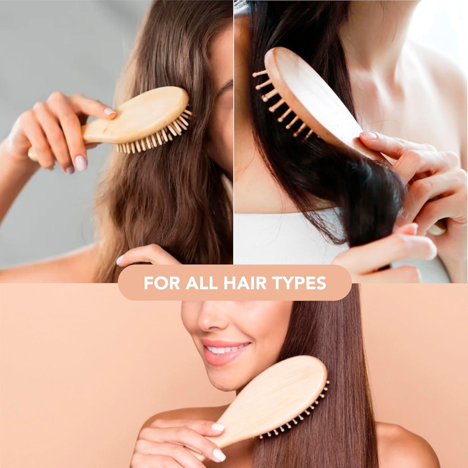 Cepillo de Pelo de Bambú TADA Belleza Natural Mini 19cm