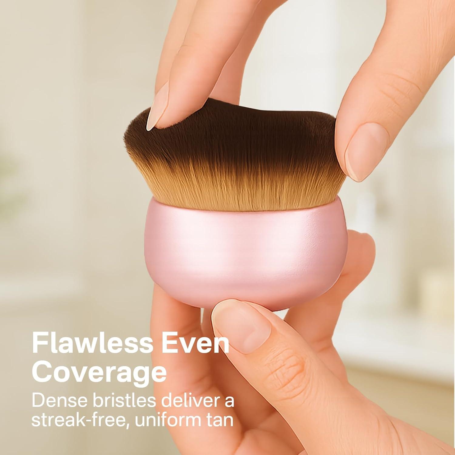 Brocha Kabuki Autobronceador OriginButy Rosa Cerdas Suaves