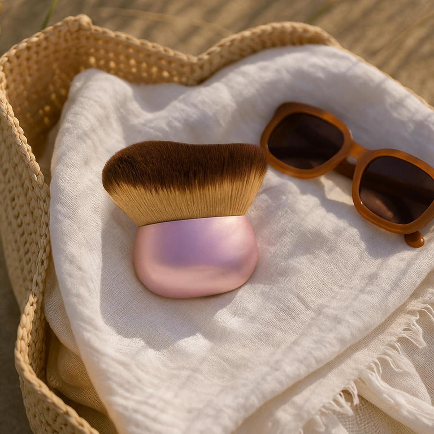 Brocha Kabuki Autobronceador OriginButy Rosa Cerdas Suaves