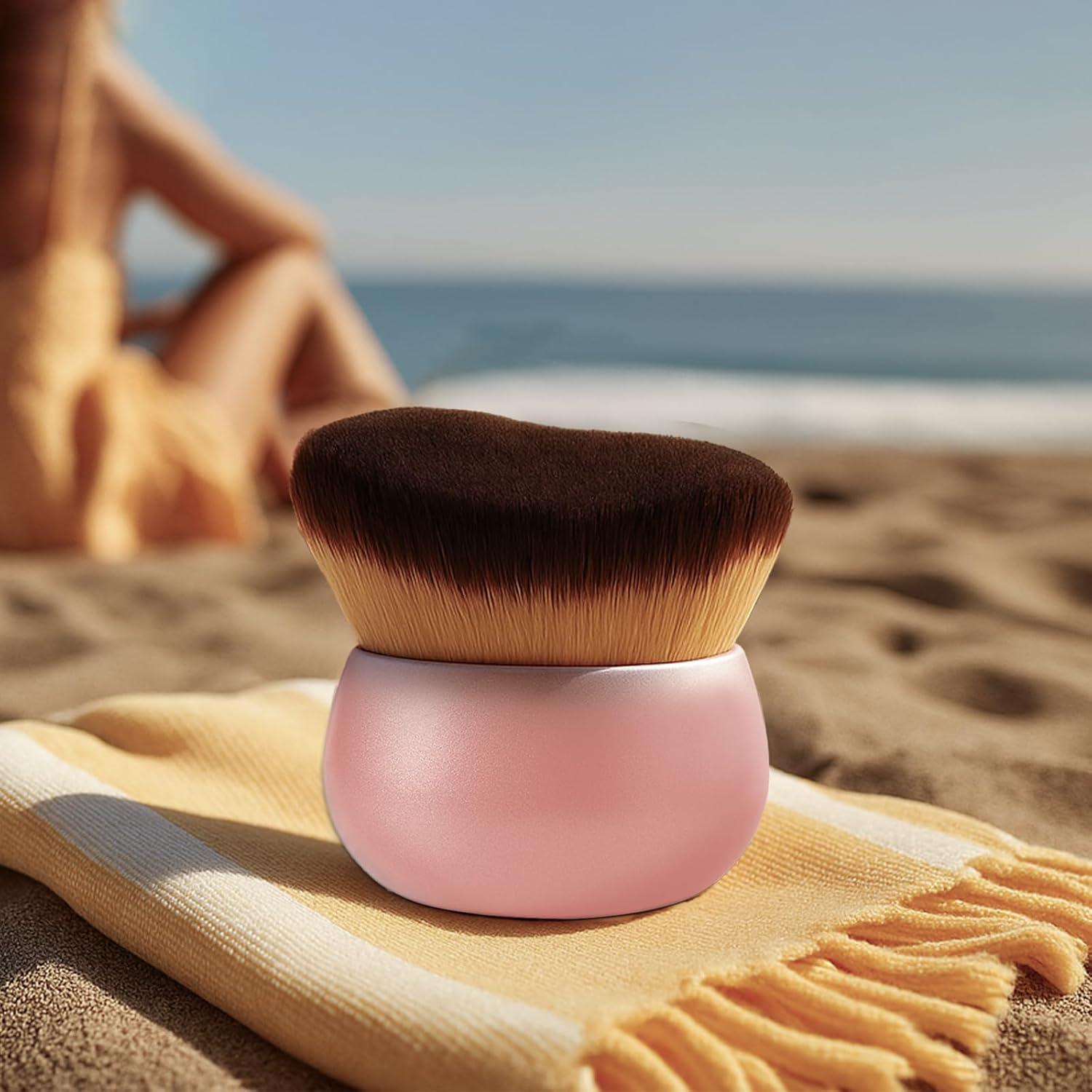 Brocha Kabuki Autobronceador OriginButy Rosa Cerdas Suaves