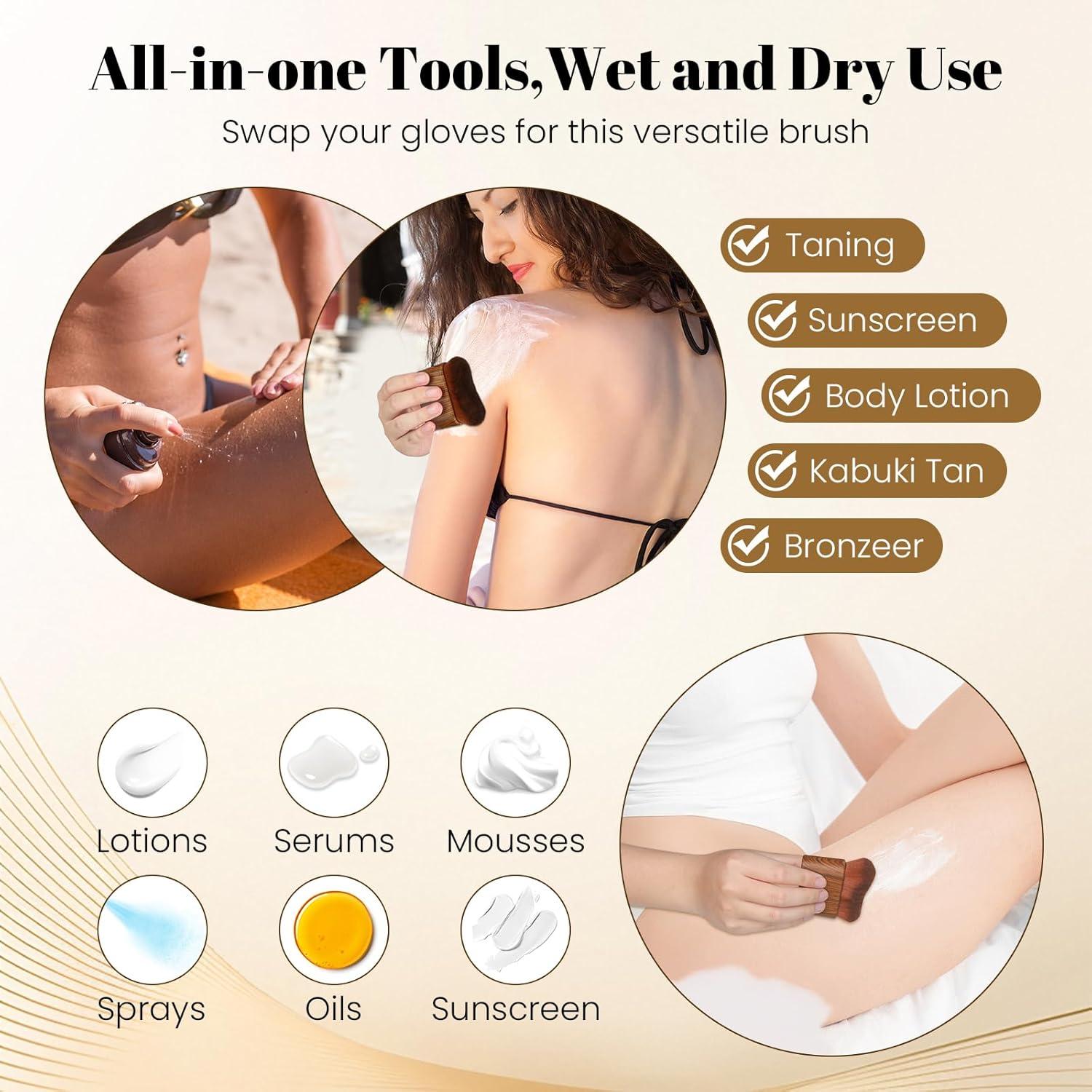 Brocha Autobronceadora Kabuki QJKLWV - Cuerpo y Maquillaje