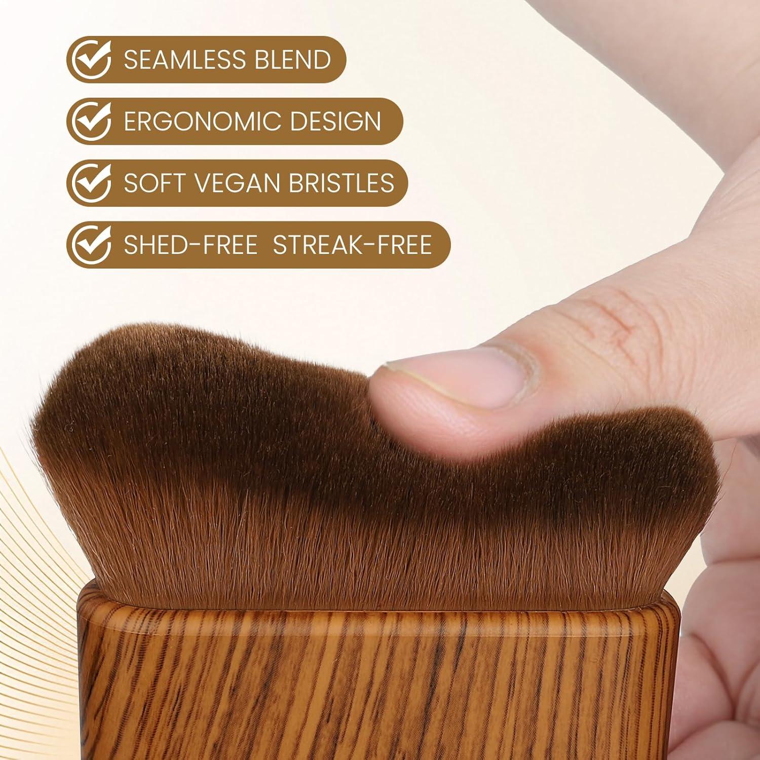 Brocha Autobronceadora Kabuki QJKLWV - Cuerpo y Maquillaje