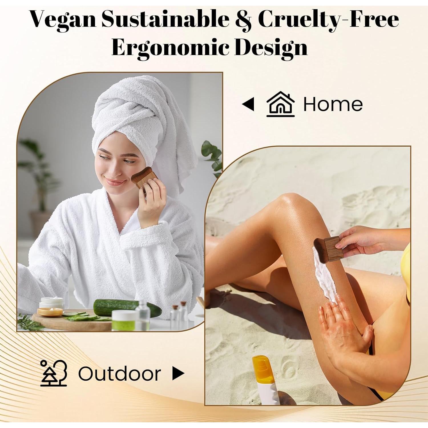 Brocha Autobronceadora Kabuki QJKLWV - Cuerpo y Maquillaje