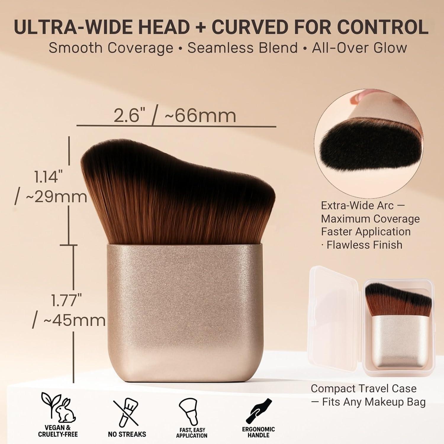 Brocha Kabuki GOERTI para Bronceado Autonómico - Estuche Viaje