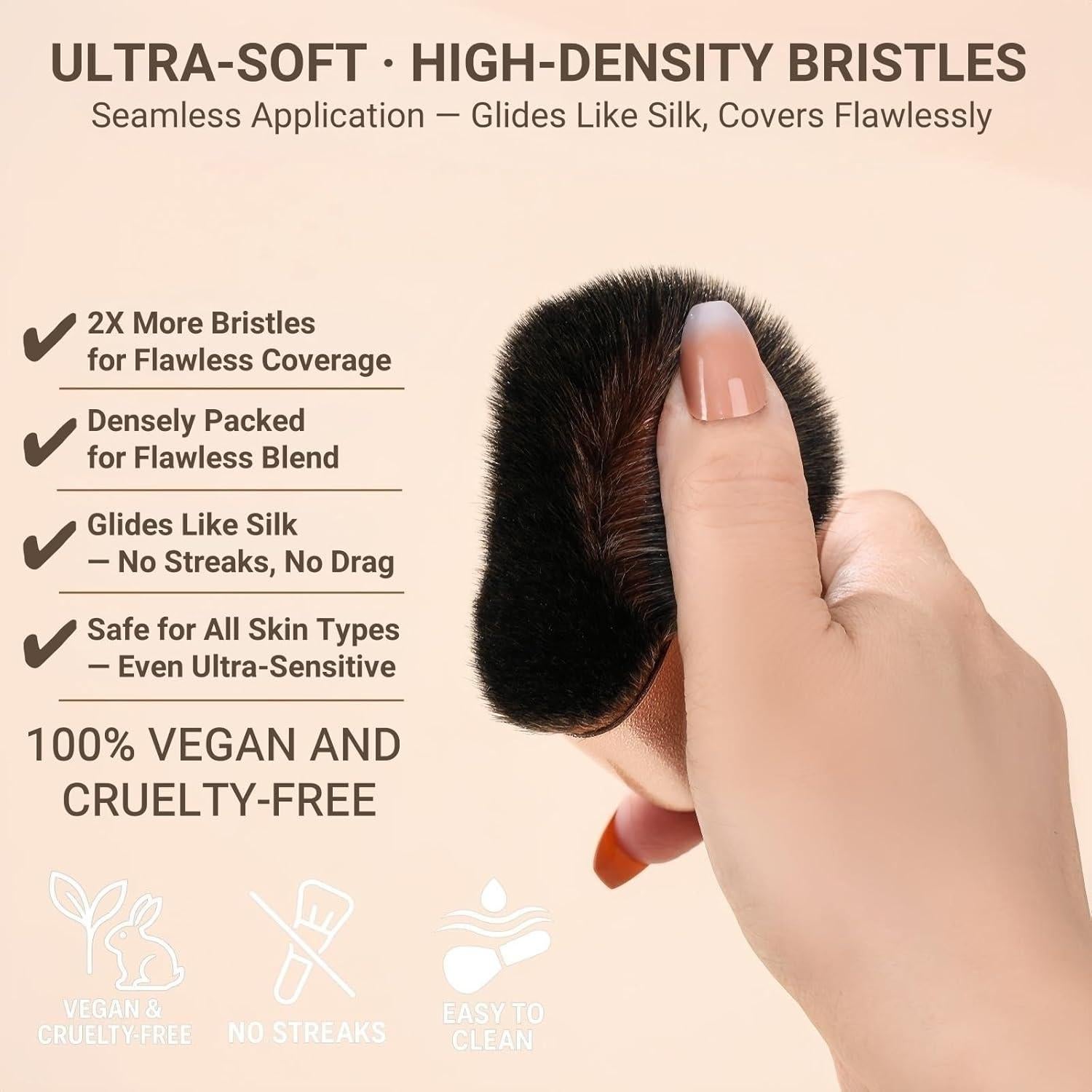 Brocha Kabuki GOERTI para Bronceado Autonómico - Estuche Viaje