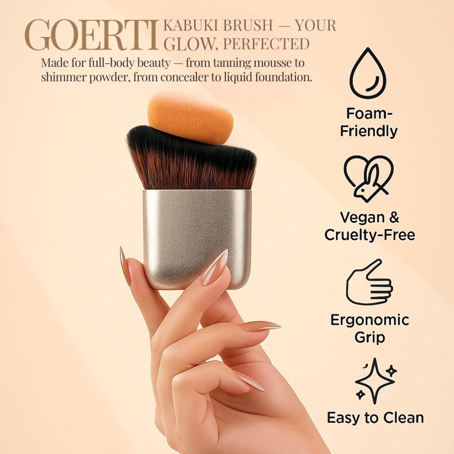 Brocha Kabuki GOERTI para Bronceado Autonómico - Estuche Viaje